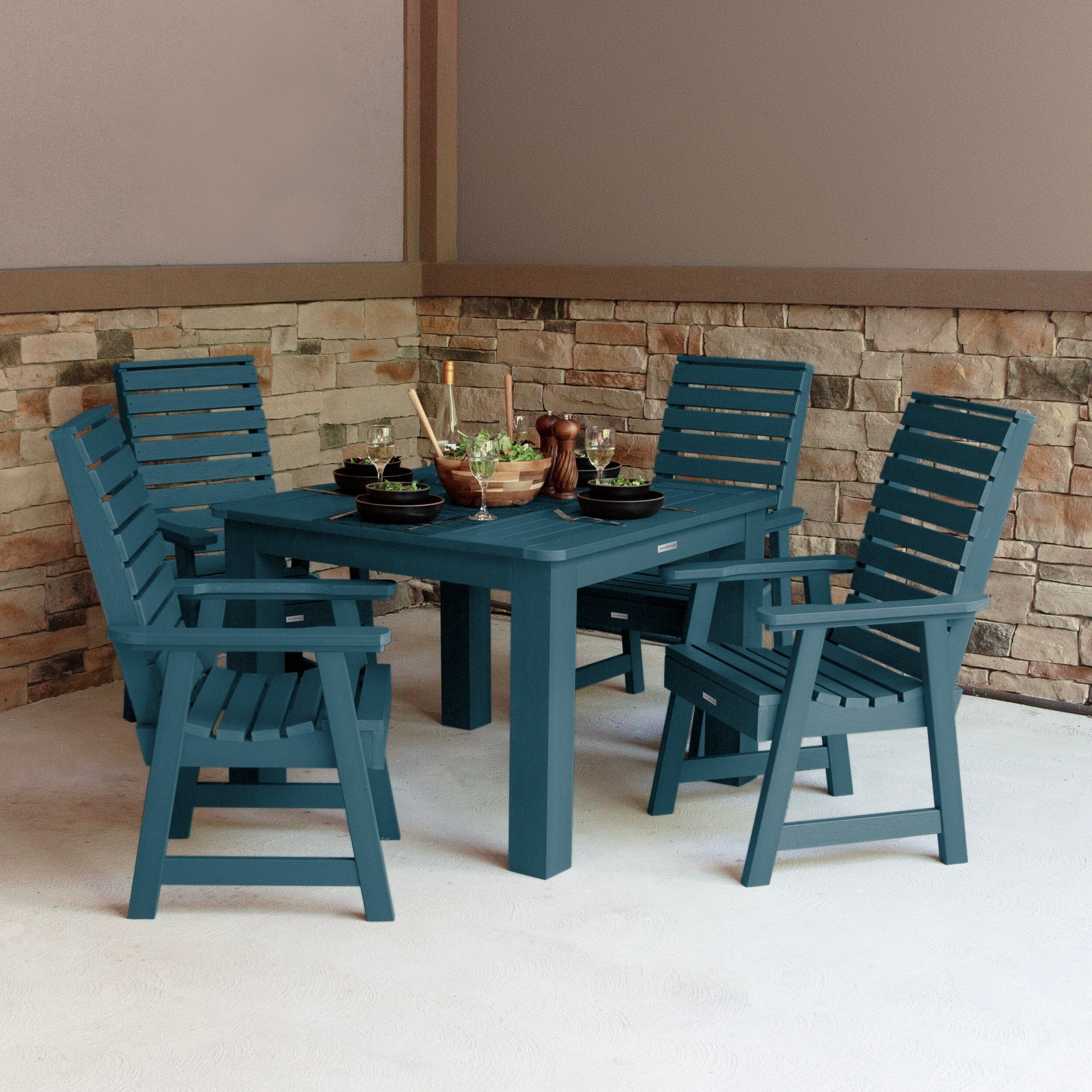 Weatherly 5pc Square Dining Set 42in x 42in - Dining Height - Image 6