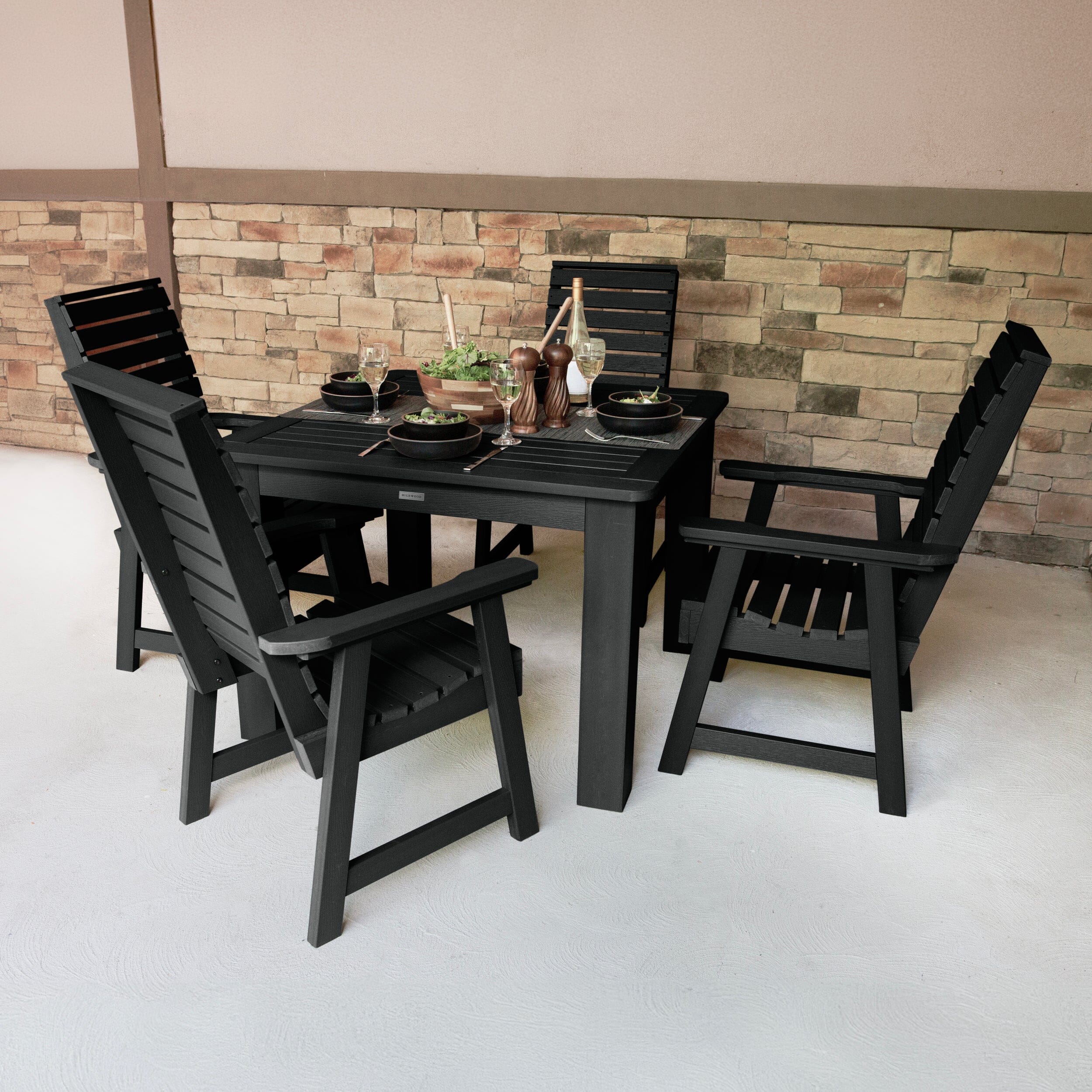 Weatherly 5pc Square Dining Set 42in x 42in - Dining Height - Image 8