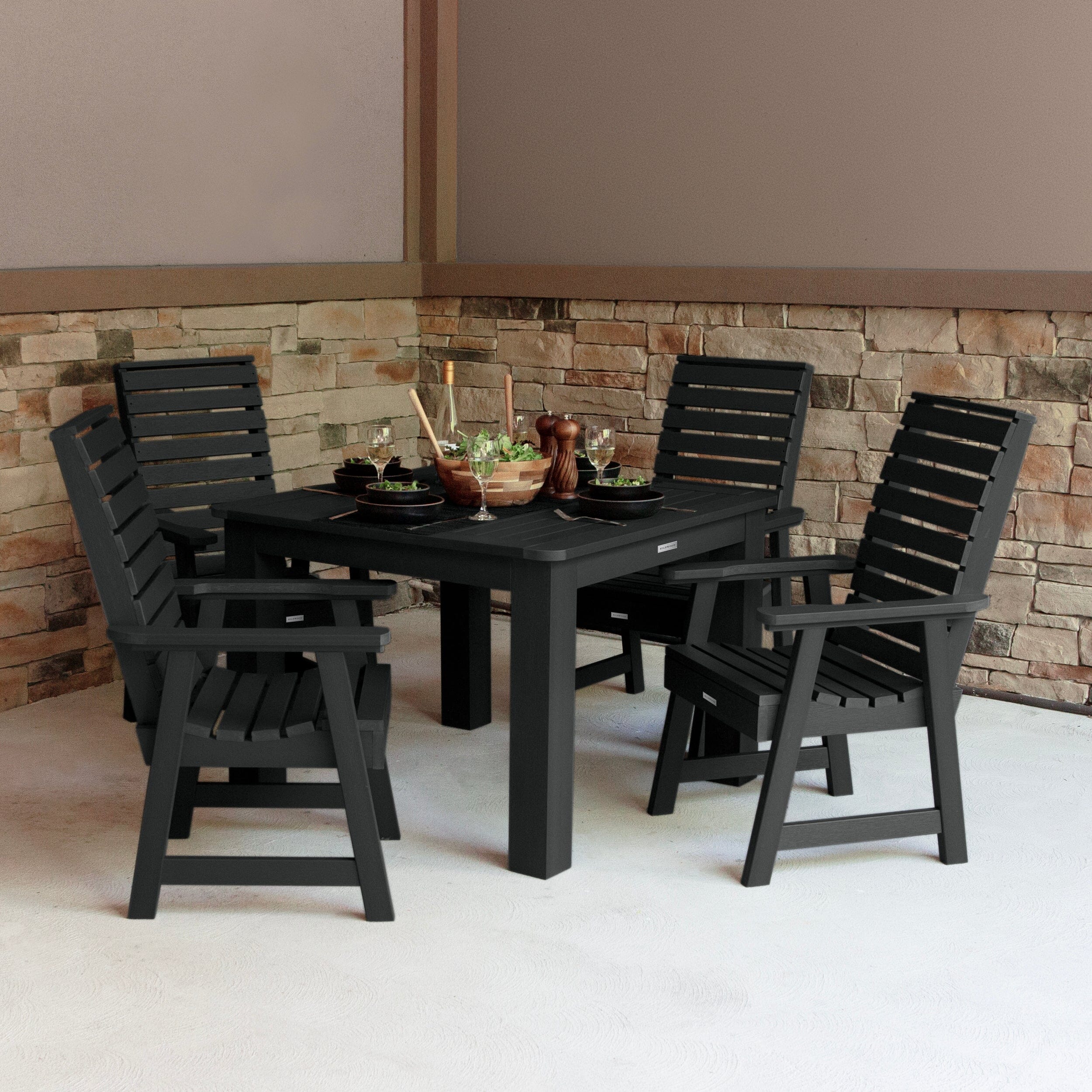 Weatherly 5pc Square Dining Set 42in x 42in - Dining Height - Image 9