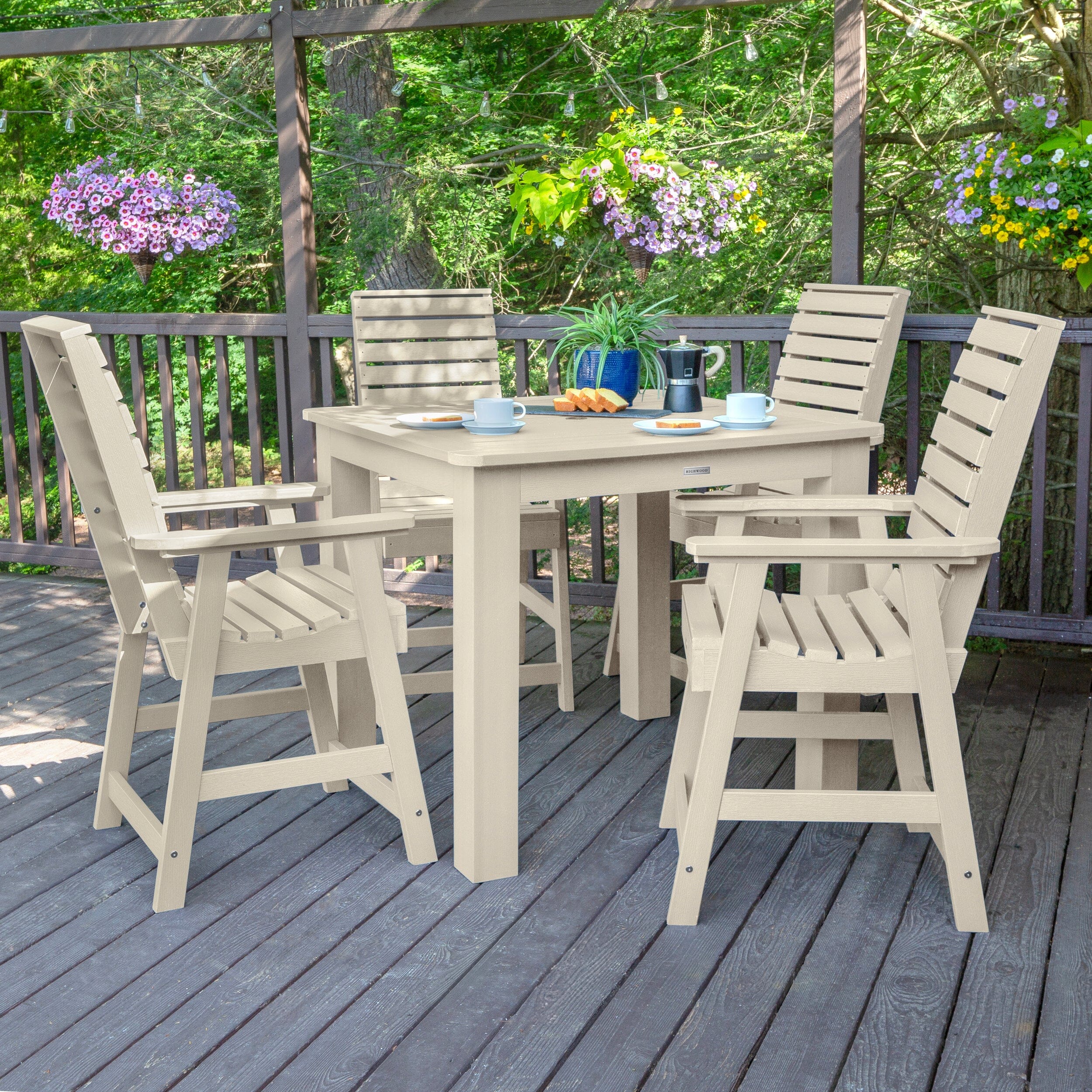 Weatherly 5pc Square Dining Set 42in x 42in- Counter Height - Image 12