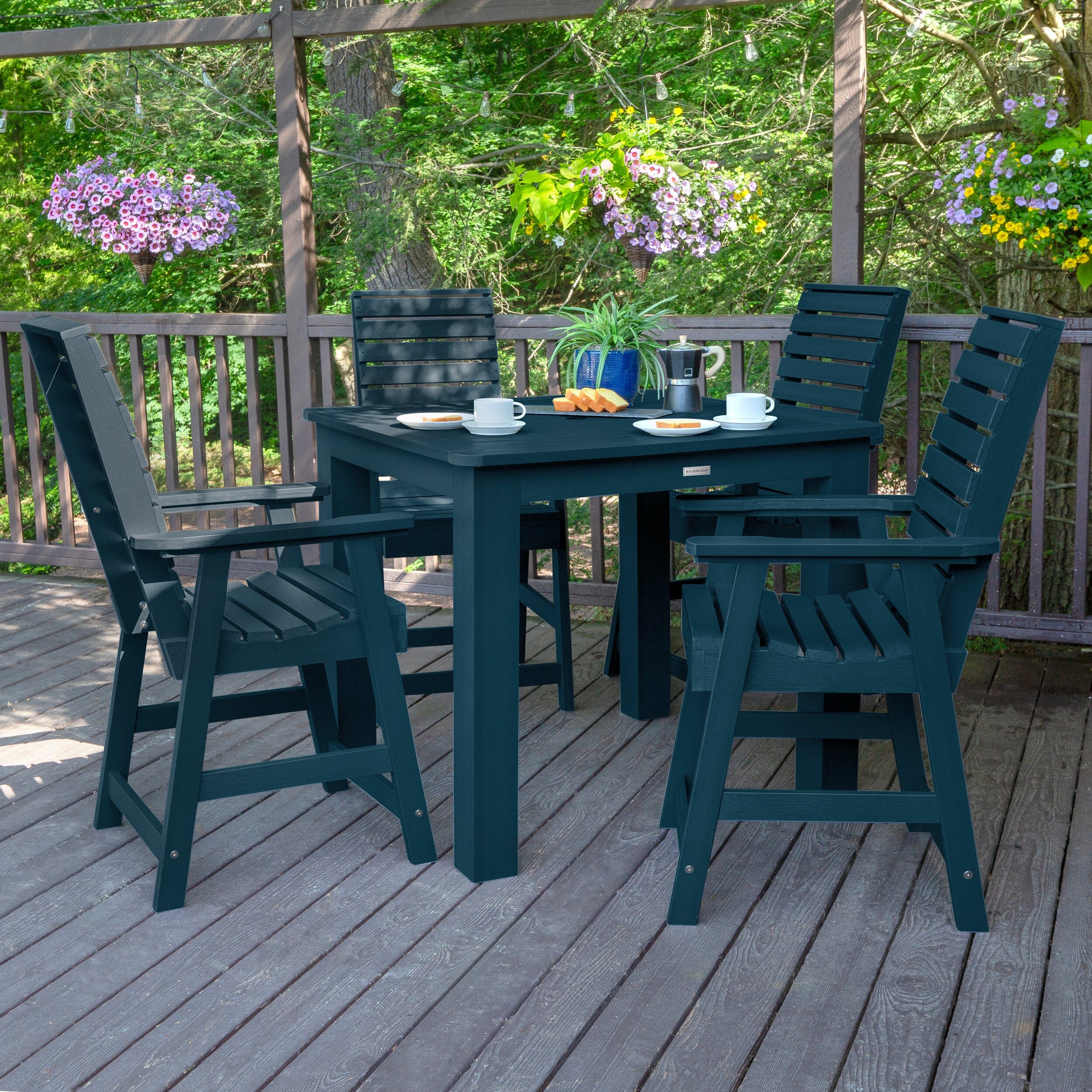 Weatherly 5pc Square Dining Set 42in x 42in- Counter Height - Image 14