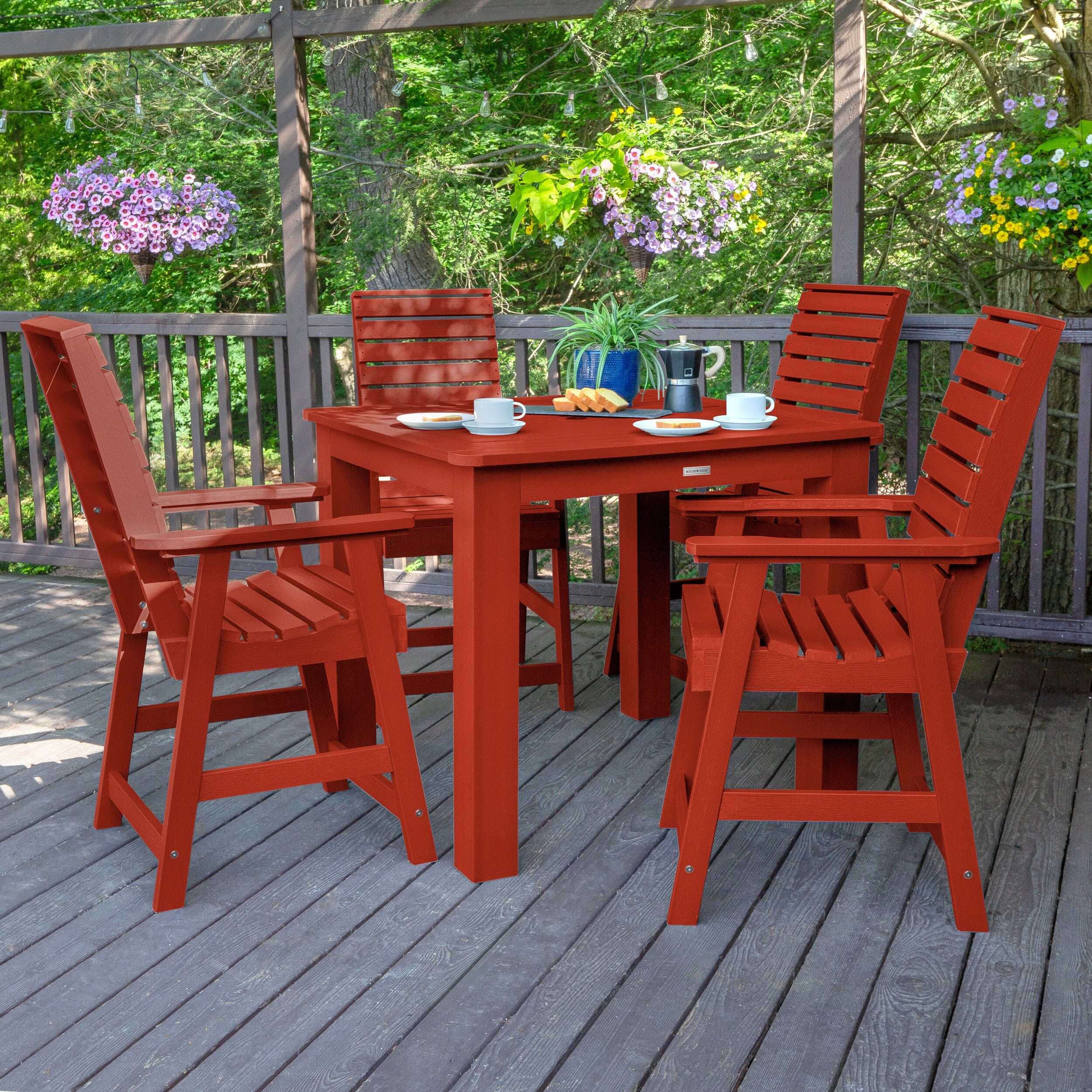 Weatherly 5pc Square Dining Set 42in x 42in- Counter Height - Image 16
