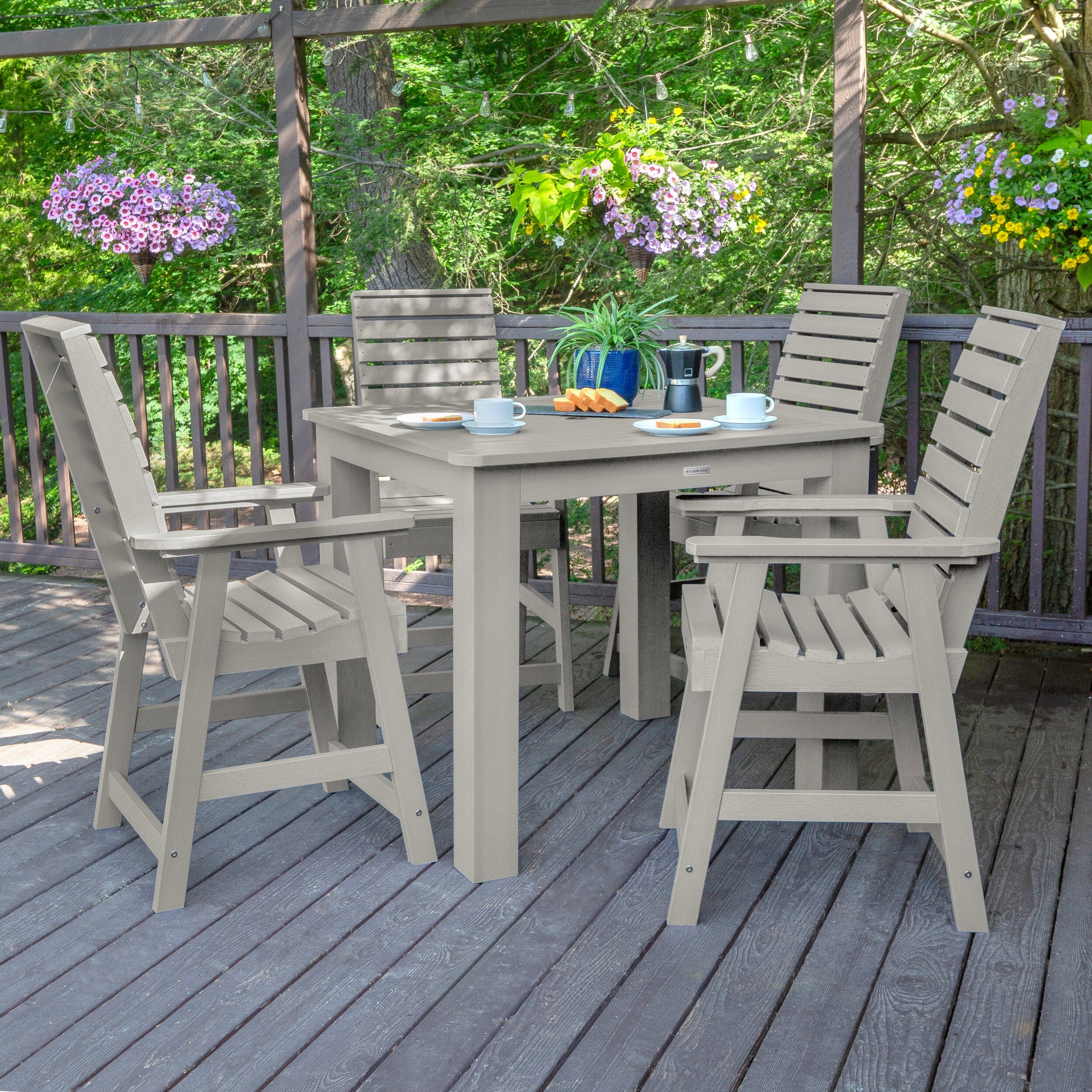 Weatherly 5pc Square Dining Set 42in x 42in- Counter Height - Image 20