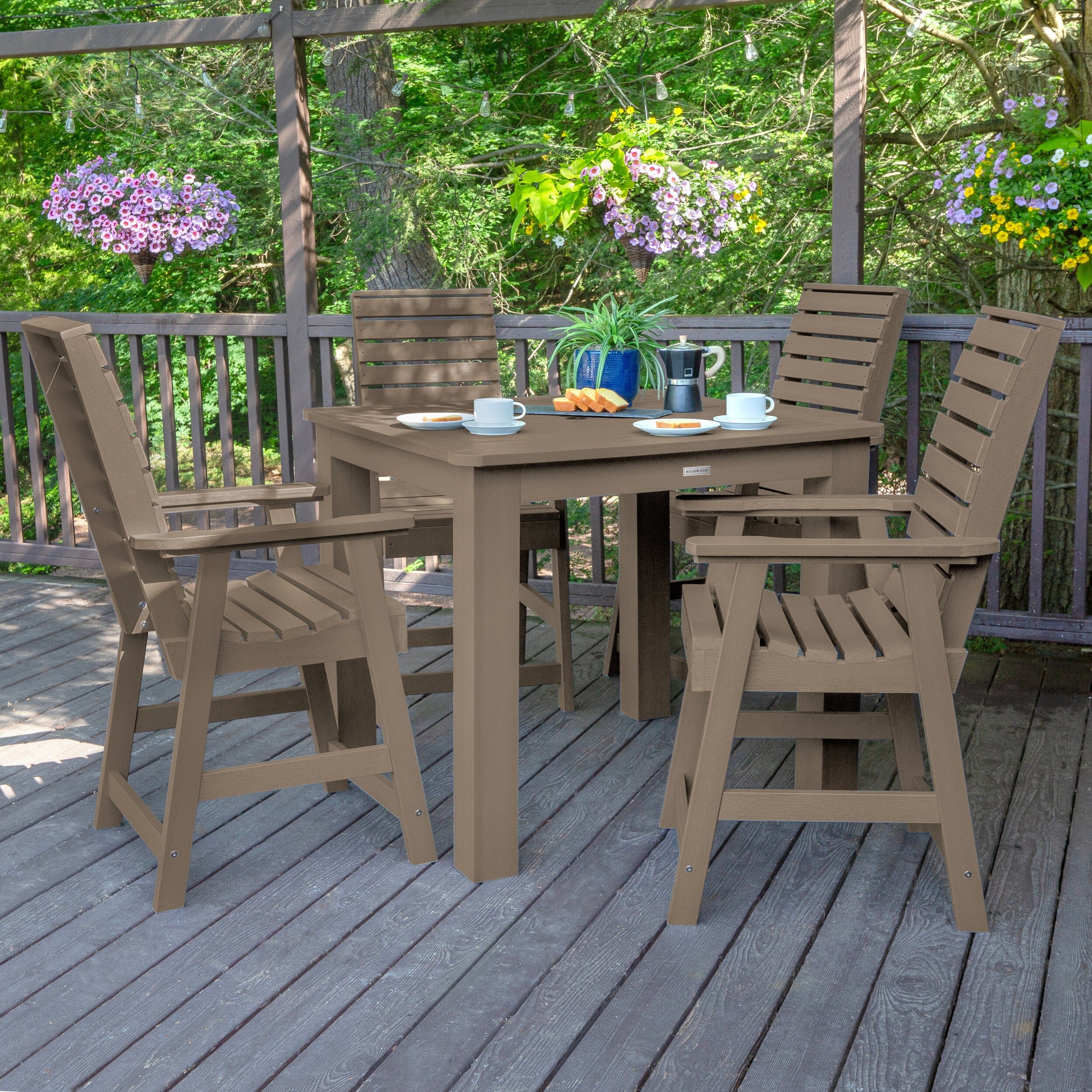 Weatherly 5pc Square Dining Set 42in x 42in- Counter Height - Image 22