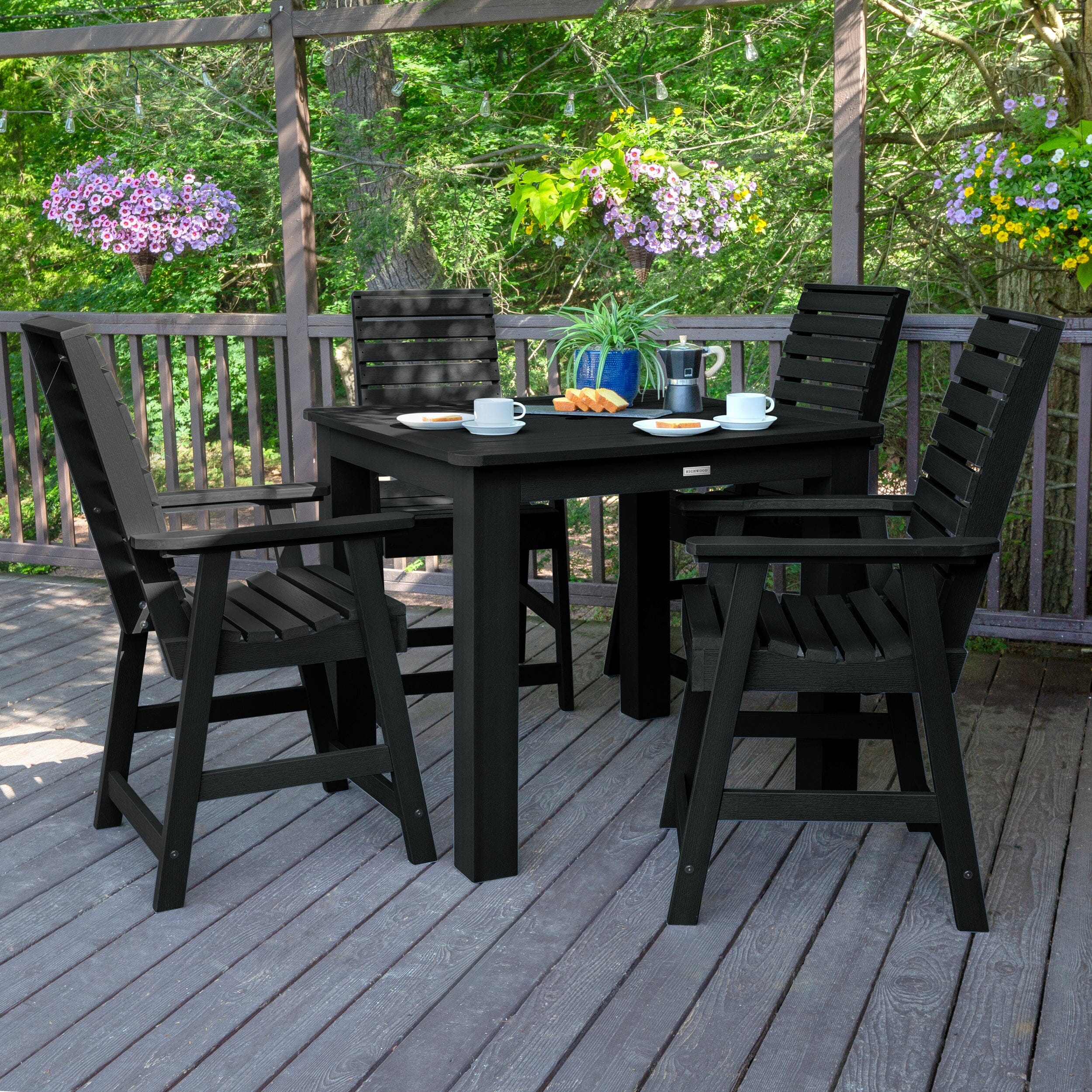 Weatherly 5pc Square Dining Set 42in x 42in- Counter Height - Image 6
