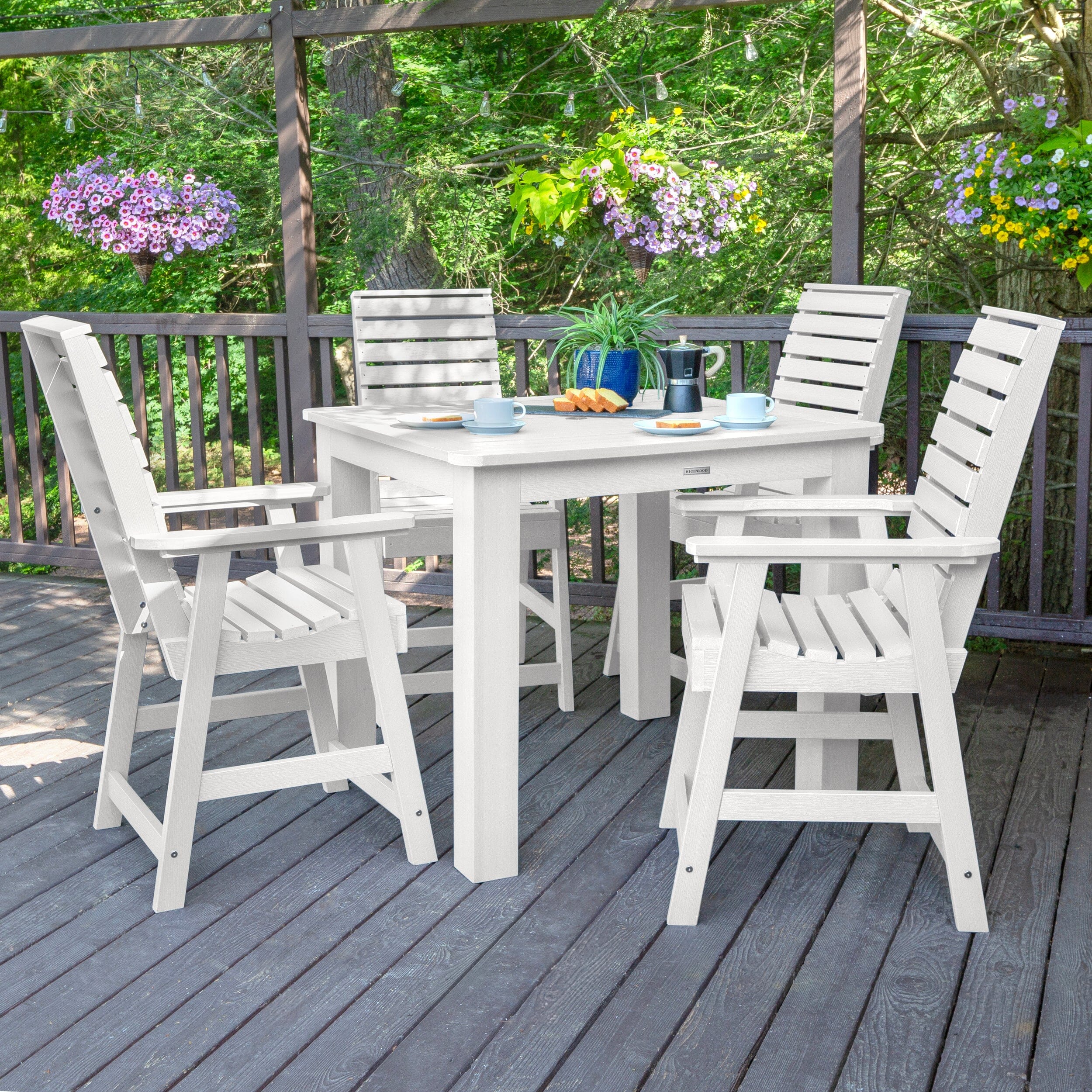 Weatherly 5pc Square Dining Set 42in x 42in- Counter Height - Image 8