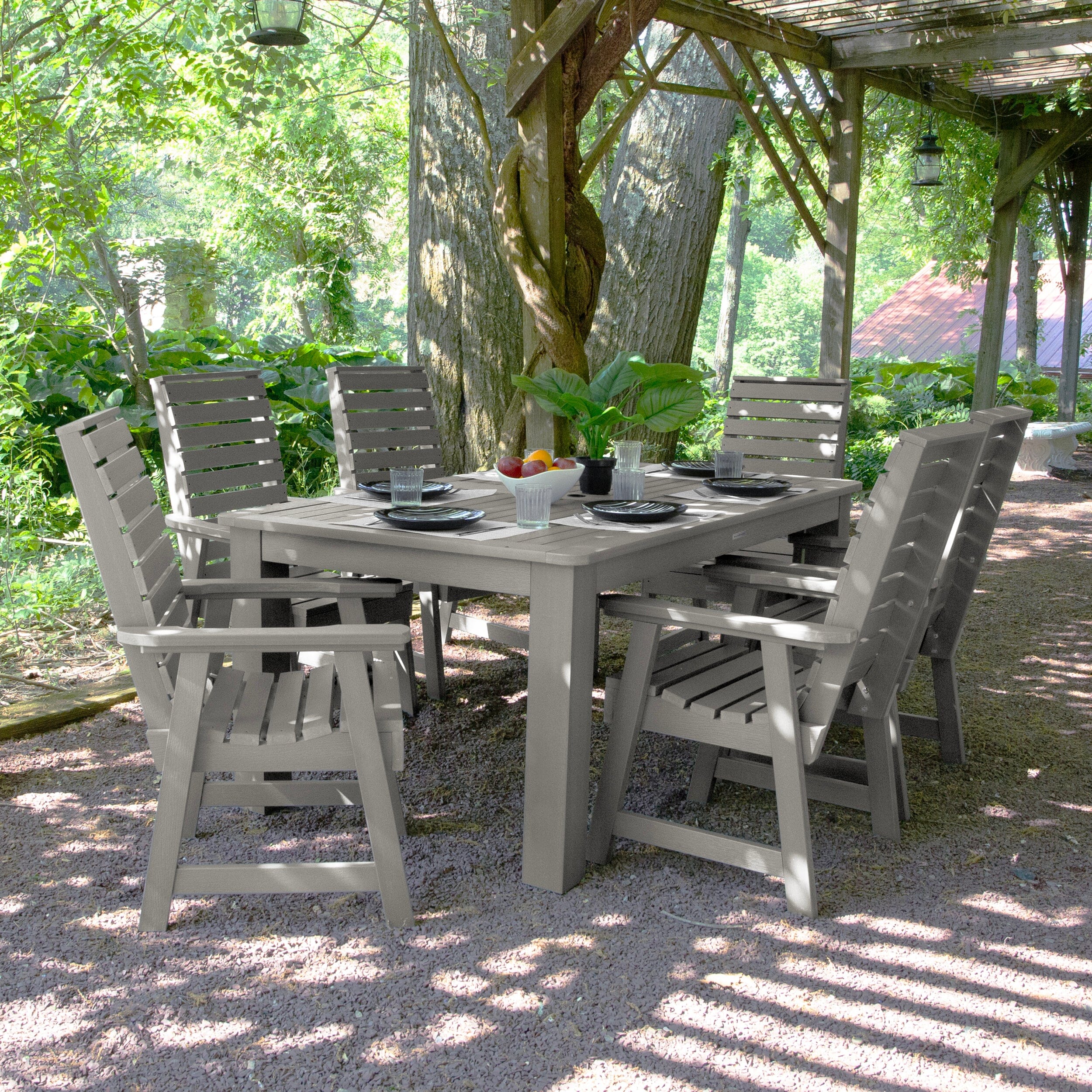 Weatherly 7pc Rectangular Dining Set 42in x 72in - Dining Height - Image 20