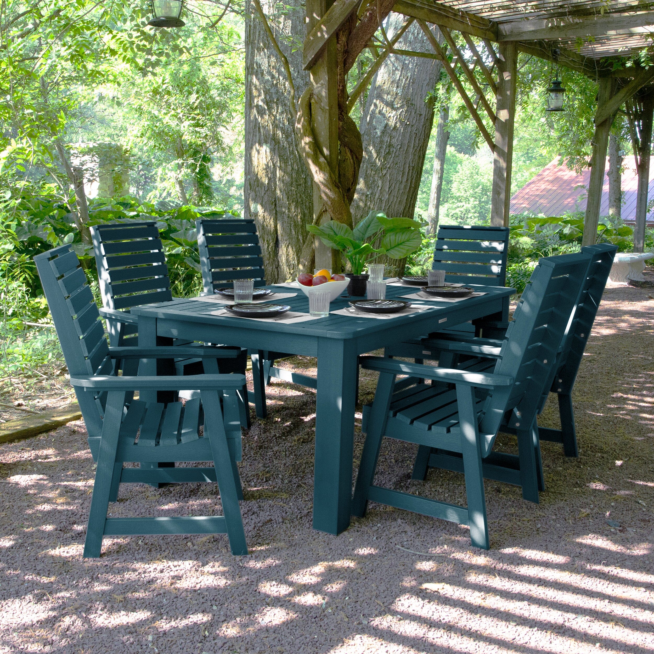 Weatherly 7pc Rectangular Dining Set 42in x 72in - Dining Height - Image 4