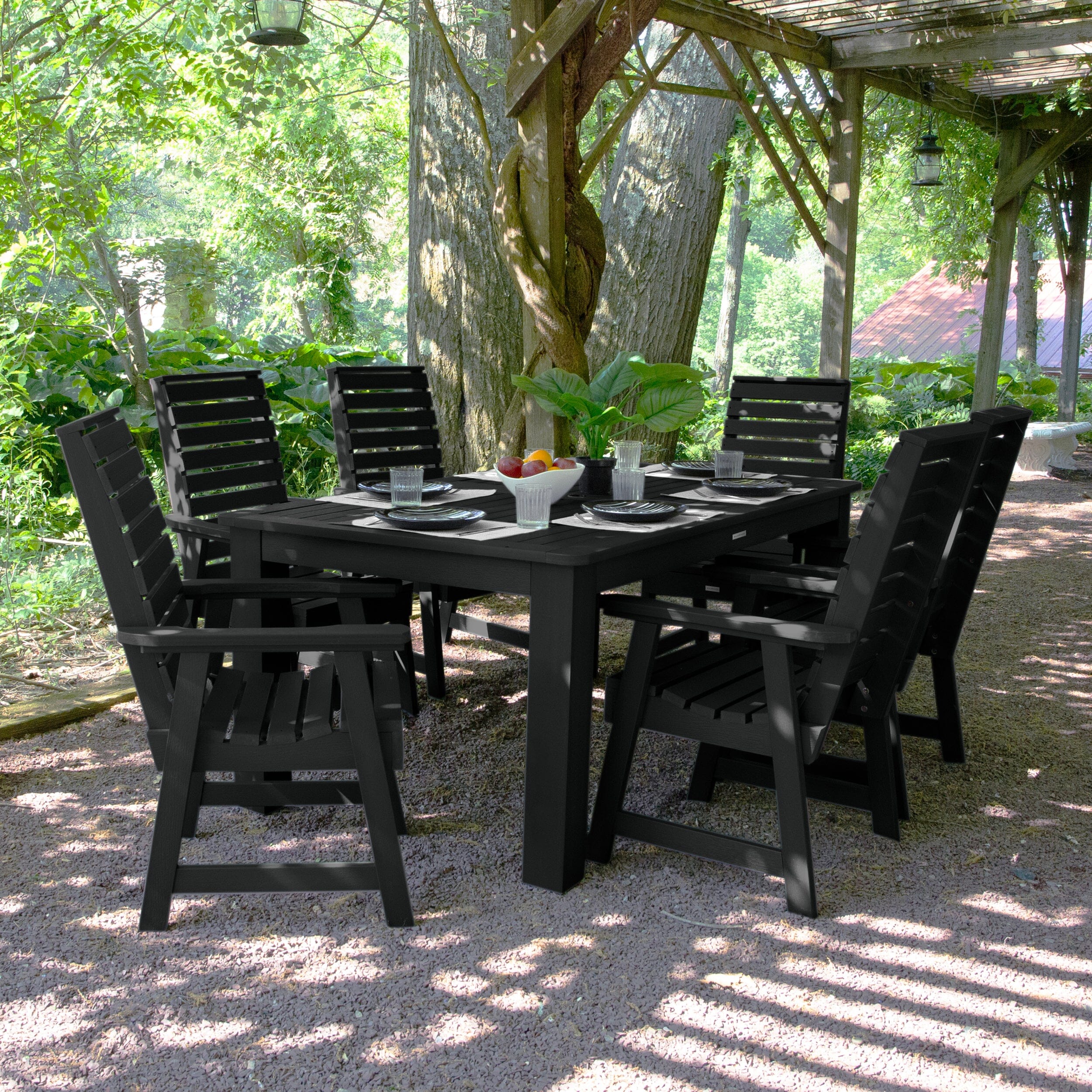 Weatherly 7pc Rectangular Dining Set 42in x 72in - Dining Height - Image 6