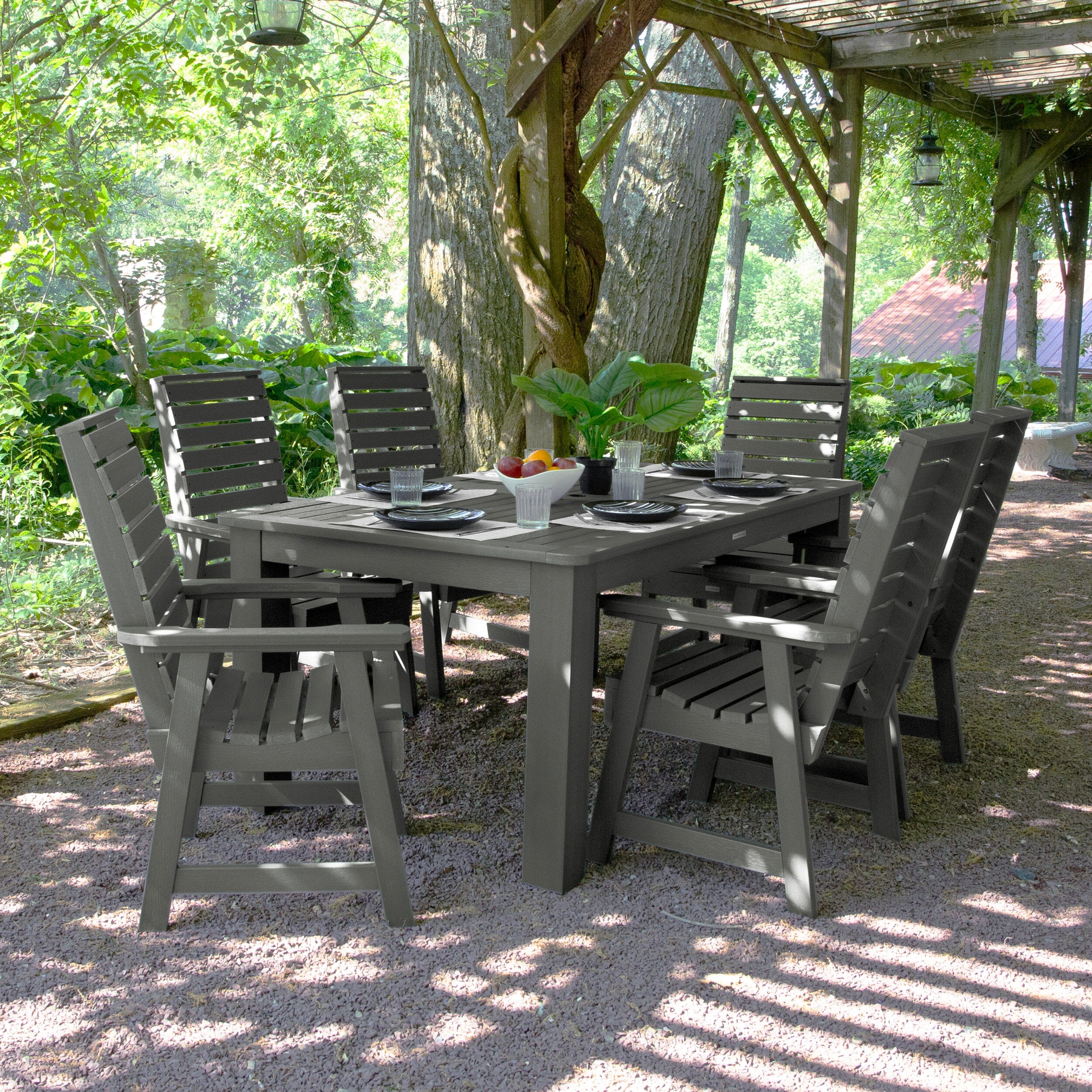 Weatherly 7pc Rectangular Dining Set 42in x 72in - Dining Height - Image 8