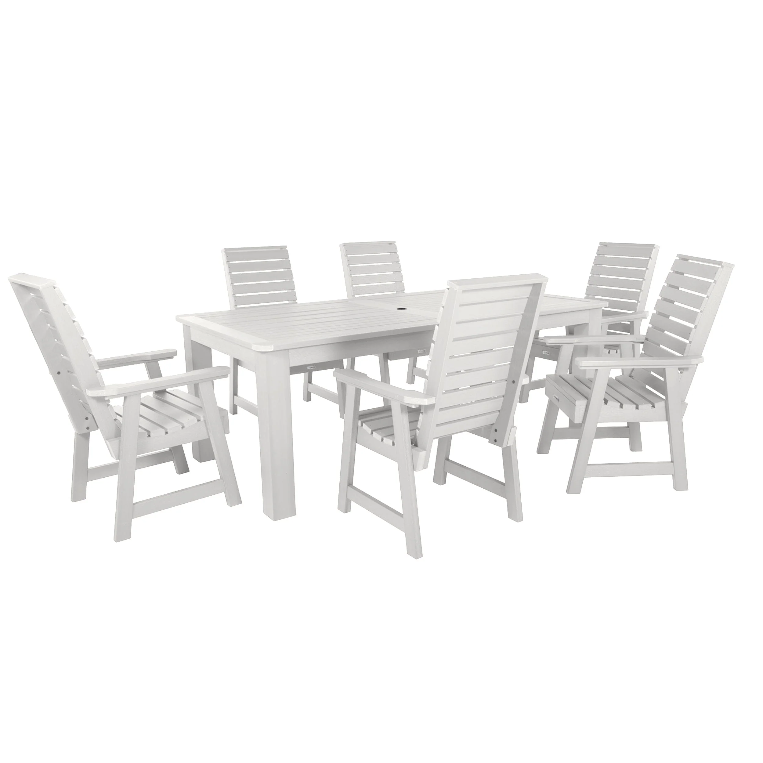 Weatherly 7pc Outdoor Dining Set 42” x 84” - Dining Height - Image 11