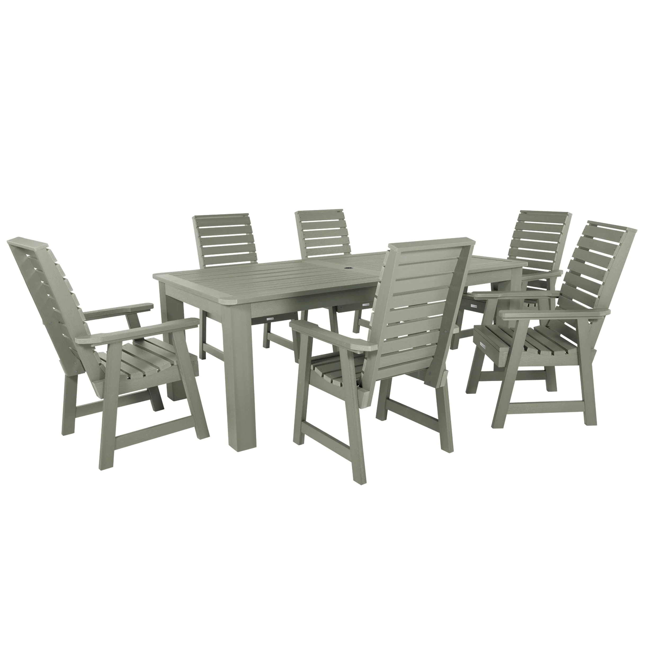 Weatherly 7pc Outdoor Dining Set 42” x 84” - Dining Height - Image 17