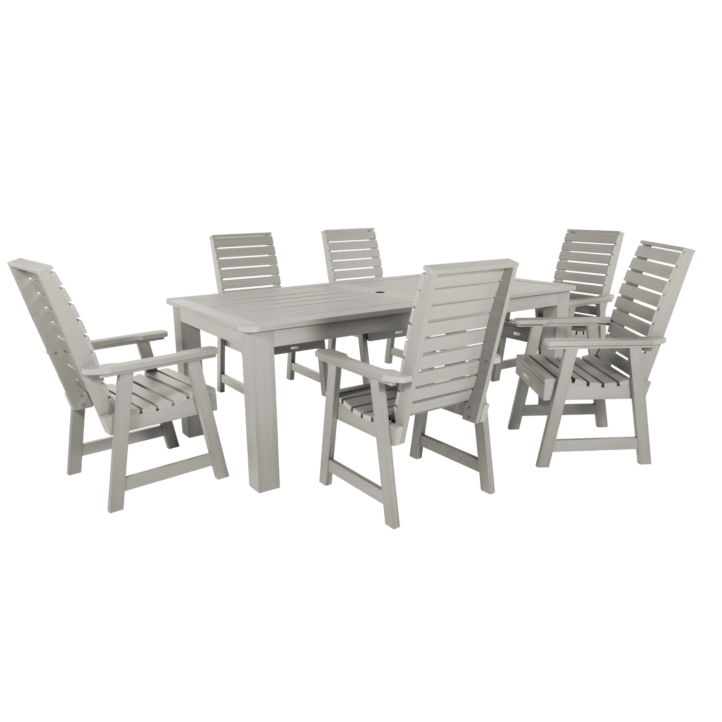 Weatherly 7pc Outdoor Dining Set 42” x 84” - Dining Height - Image 19