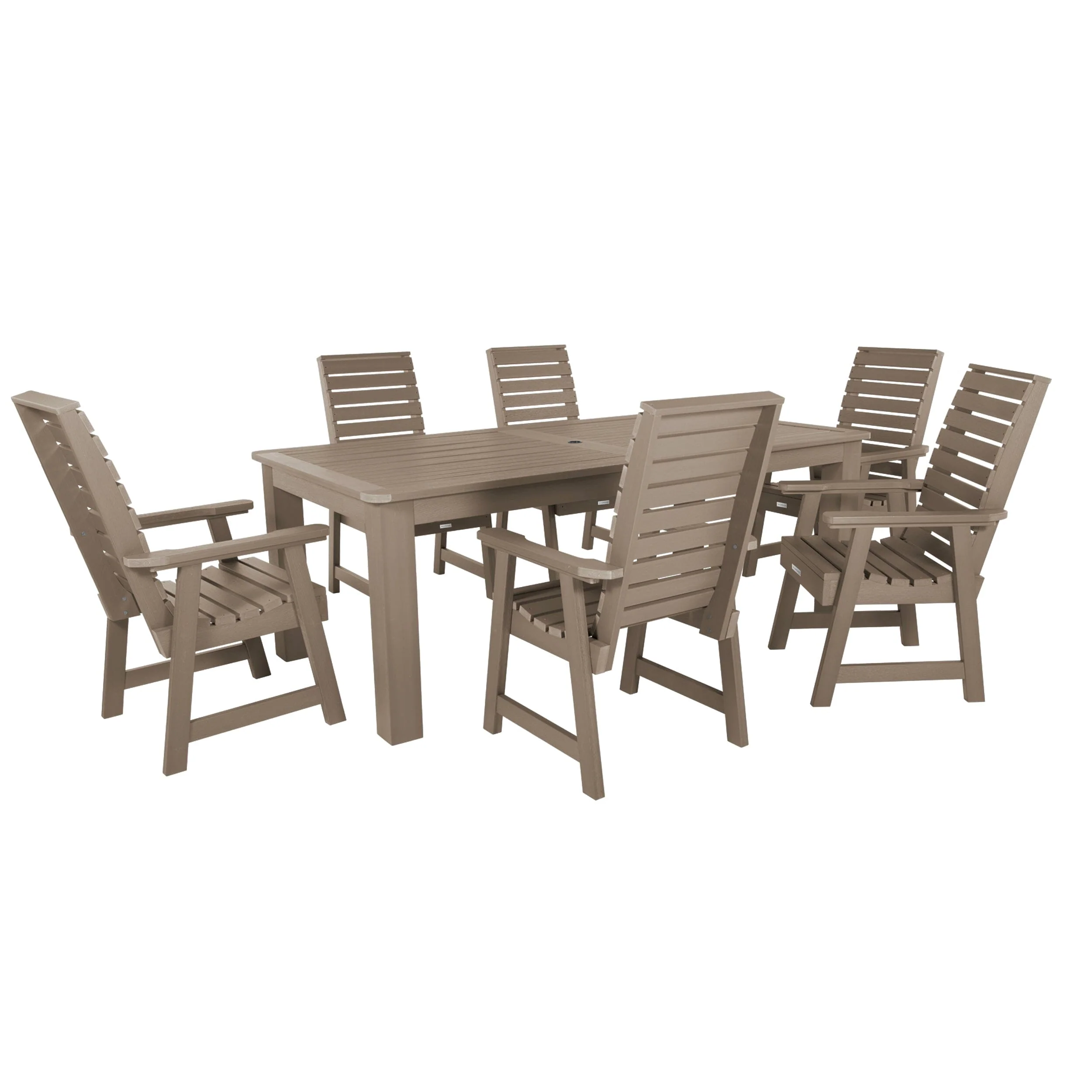 Weatherly 7pc Outdoor Dining Set 42” x 84” - Dining Height - Image 21