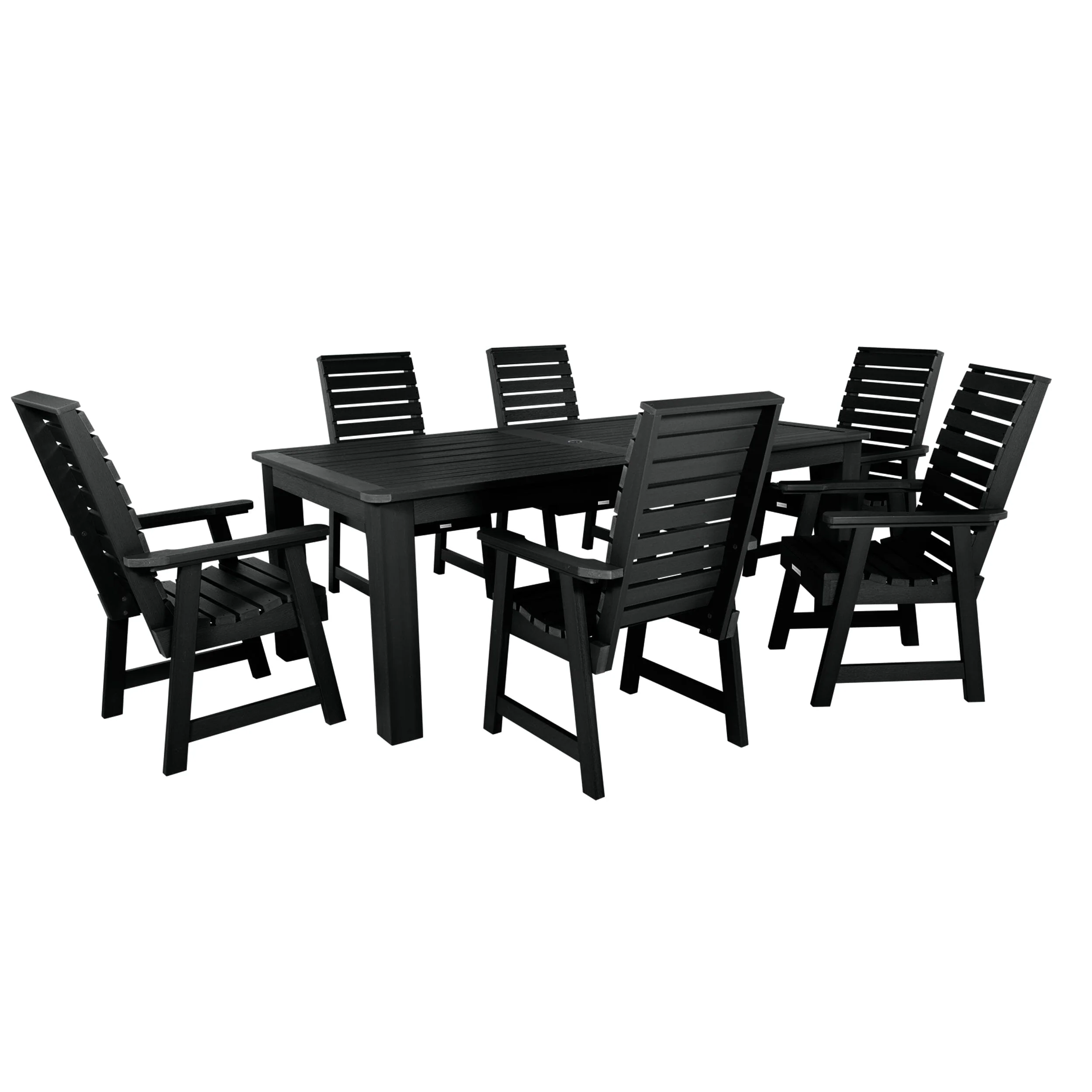 Weatherly 7pc Outdoor Dining Set 42” x 84” - Dining Height - Image 5