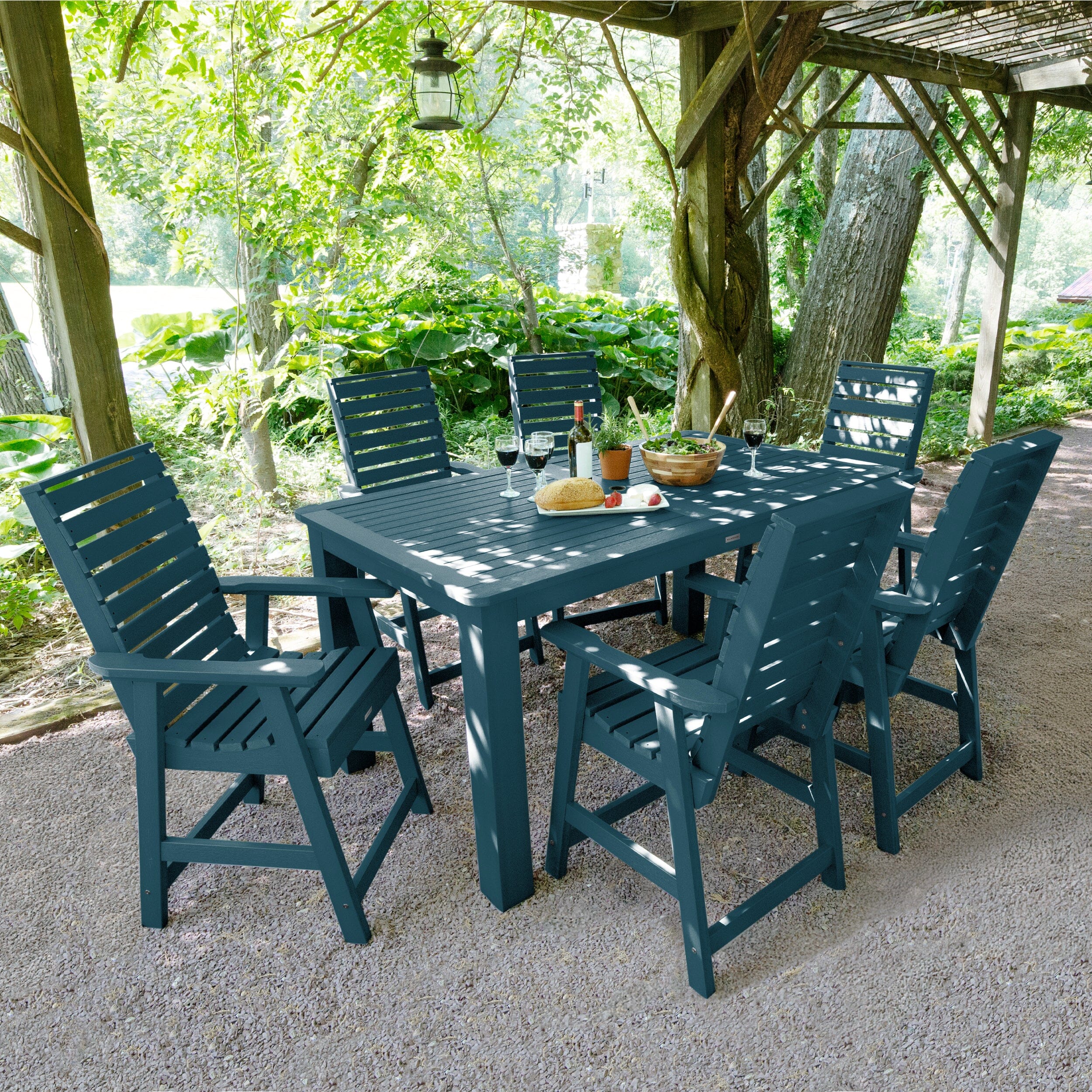 Weatherly 7pc Rectangular Dining Set 42in x 72in - Counter Height - Image 4